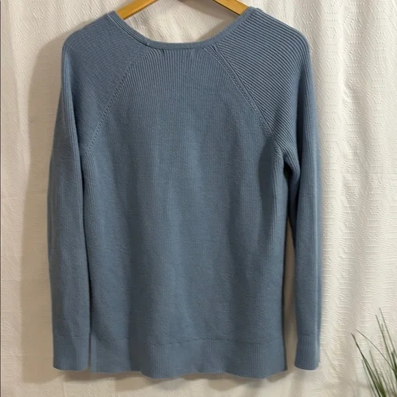 Athleta Hanover Light Blue V-Neck Sweater - Picture 7 of 10